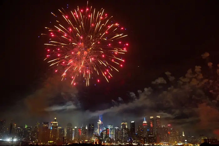 Fireworks over New York City back in 2011